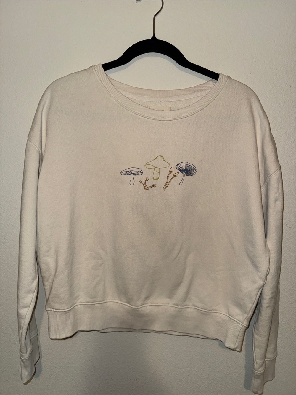 Pact organic cotton mushroom crew neck sweater